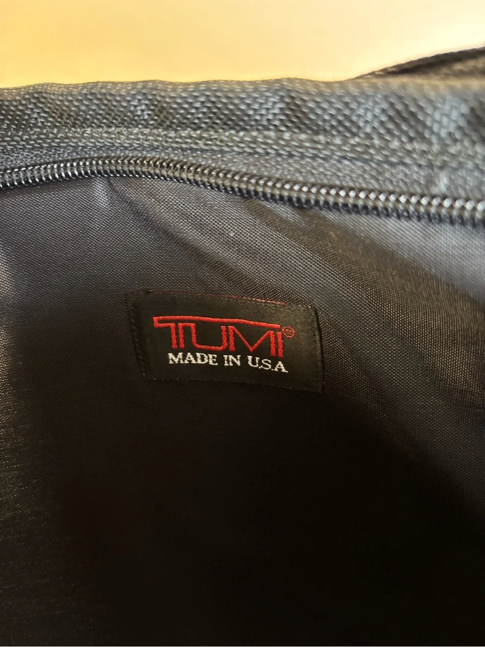 Tumi Alpha Black Ballistic Nylon Briefcase with Shoulder Strap and Top Handles